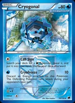 Cryogonal card in English