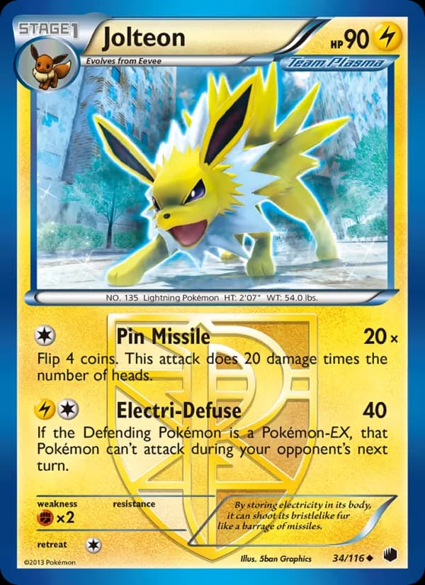 Jolteon card in English