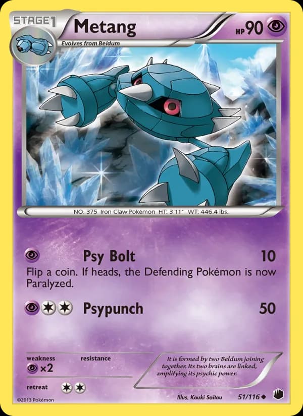 Metang card in English