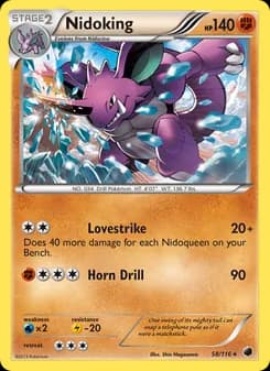 Nidoking card in English