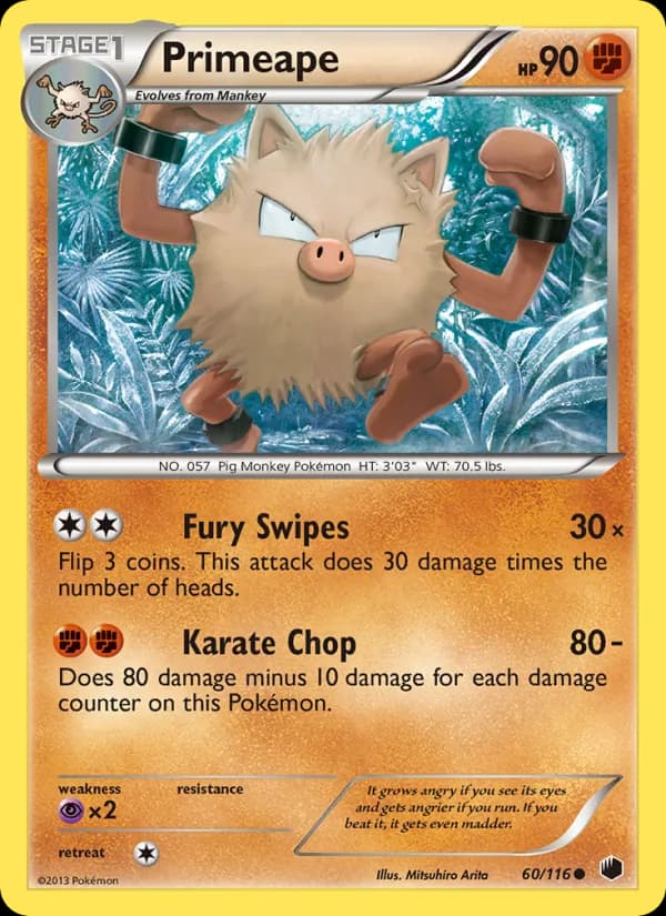 Primeape card in English