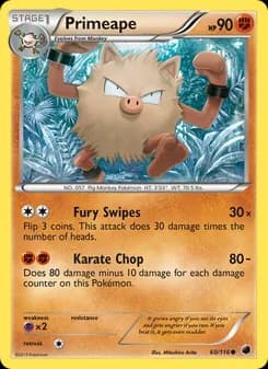 Primeape card in English