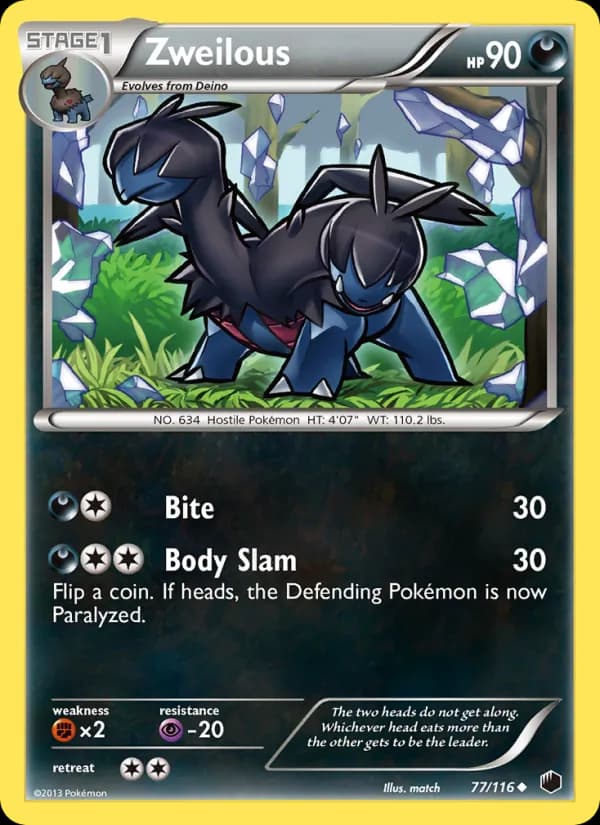Zweilous card in English
