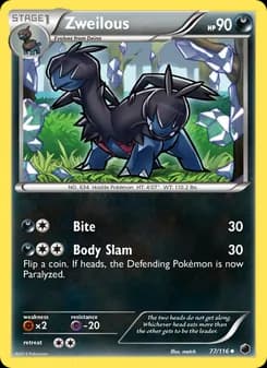 Zweilous card in English