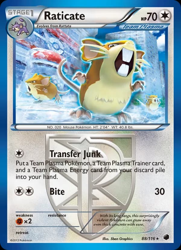 Raticate card in English