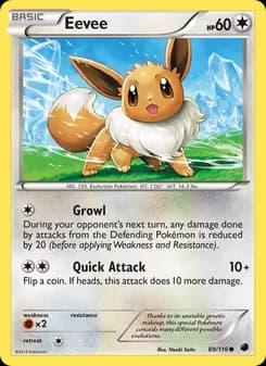 Eevee card in English