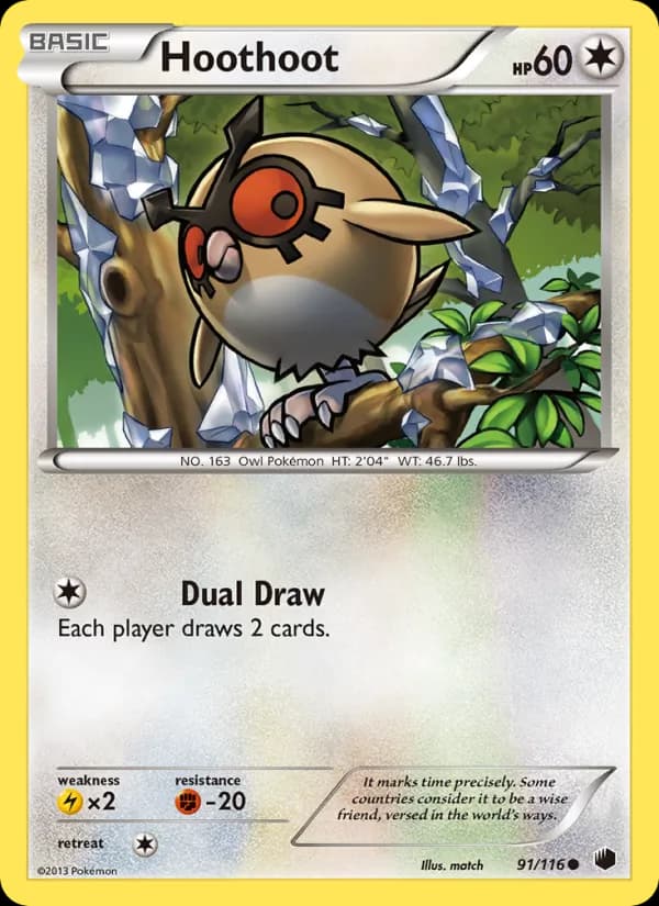 Hoothoot card in English