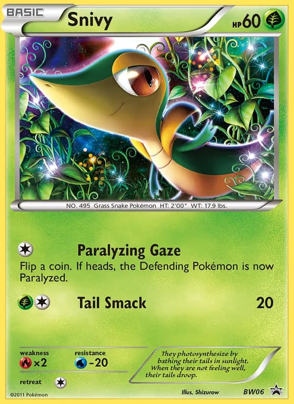 Snivy card in English
