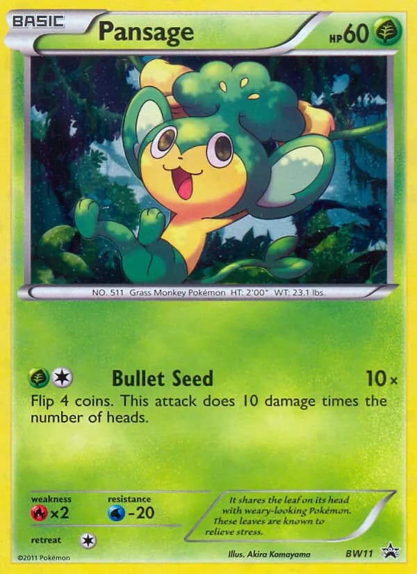 Pansage card in English