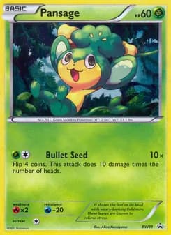 Pansage card in English