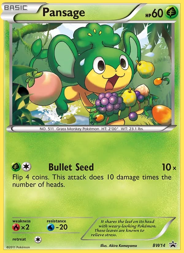 Pansage card in English