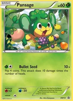 Pansage card in English