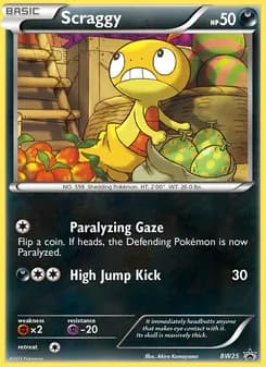 Scraggy card in English