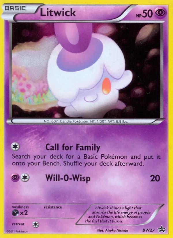 Litwick card in English