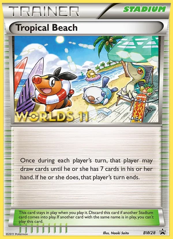 Tropical Beach card in English