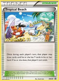 Tropical Beach card in English