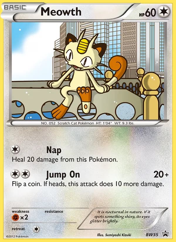 Meowth card in English