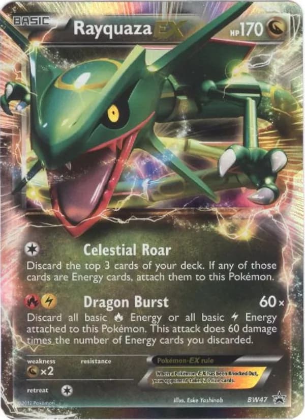 Rayquaza-EX card in English