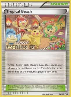 Tropical Beach card in English