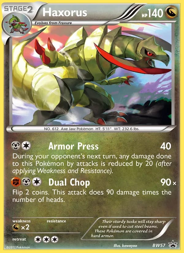 Haxorus card in English