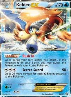 Keldeo-EX card in English