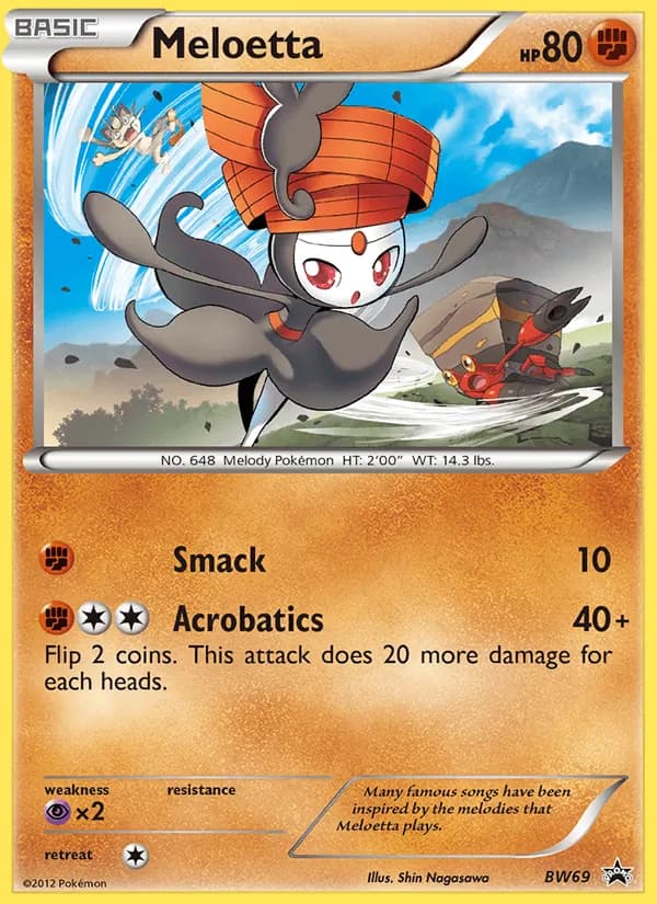 Meloetta card in English