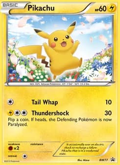 Pikachu card in English