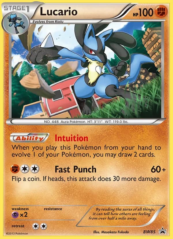 Lucario card in English