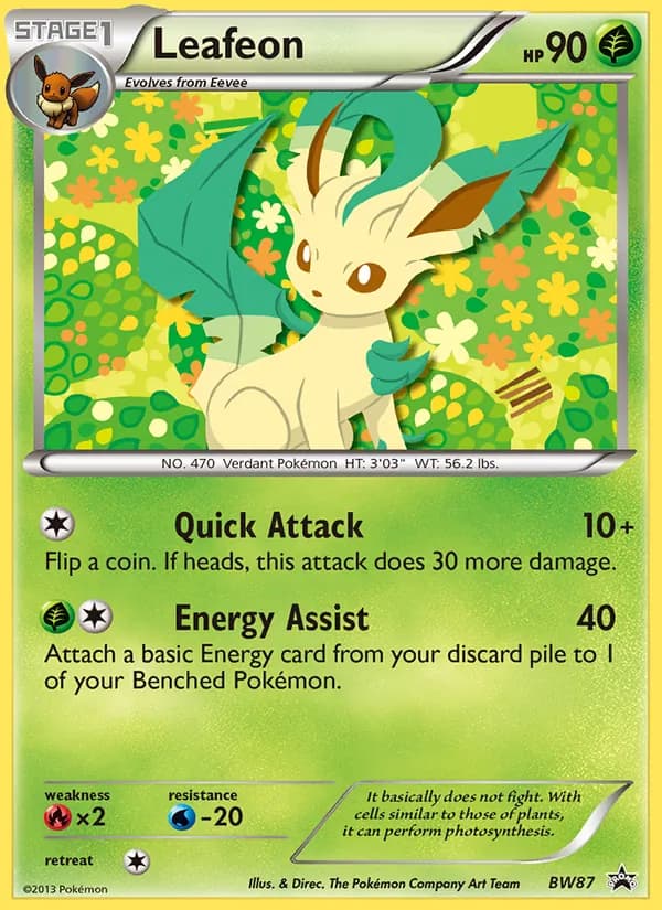 Leafeon card in English