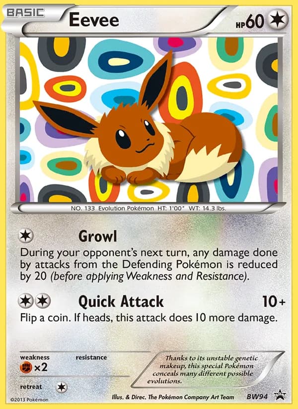 Eevee card in English