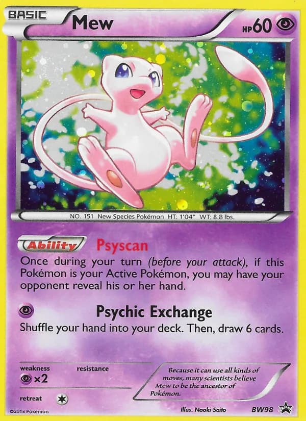 Mew card in English