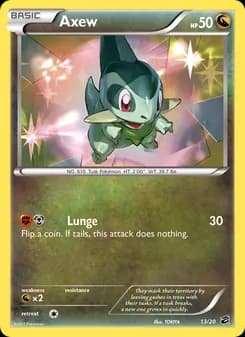 Axew card in English
