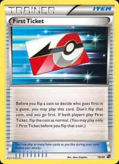 First Ticket card in English