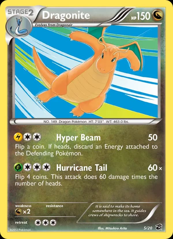 Dragonite card in English