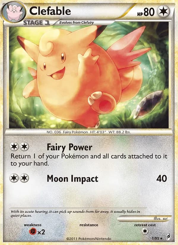 Clefable card in English