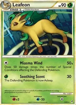 Leafeon card in English