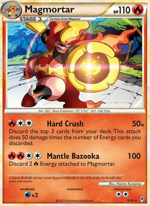 Magmortar card in English