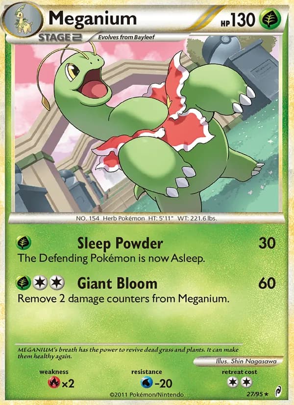 Meganium card in English