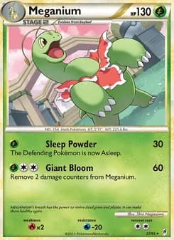 Meganium card in English