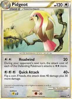Pidgeot card in English