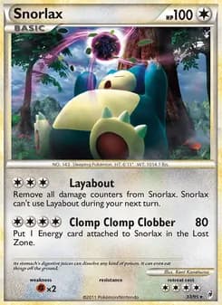 Snorlax card in English