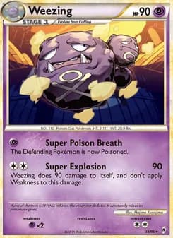 Weezing card in English