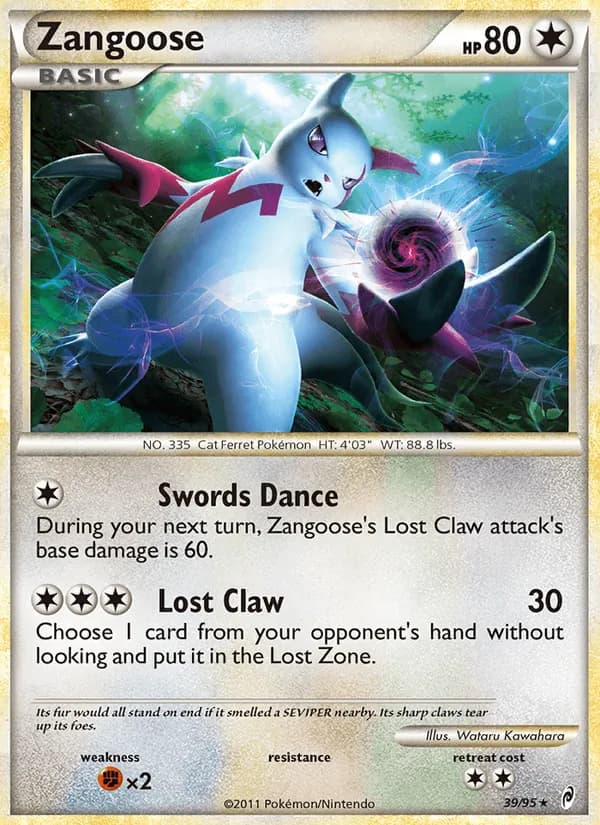 Zangoose card in English