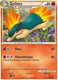 Quilava card in English