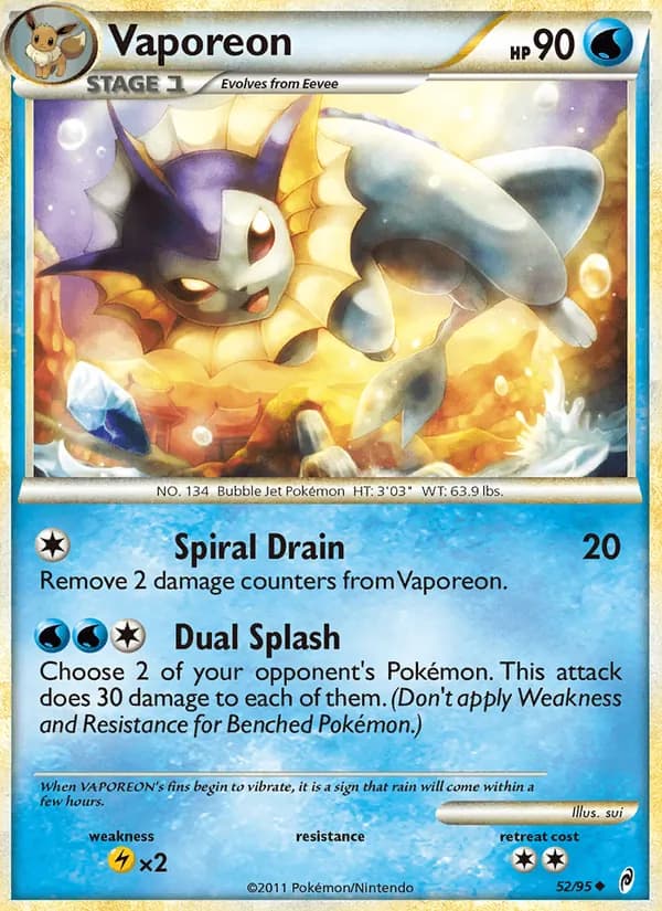 Vaporeon card in English