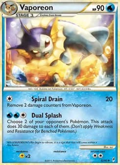 Vaporeon card in English