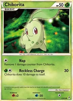 Chikorita card in English