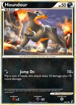 Houndour card in English