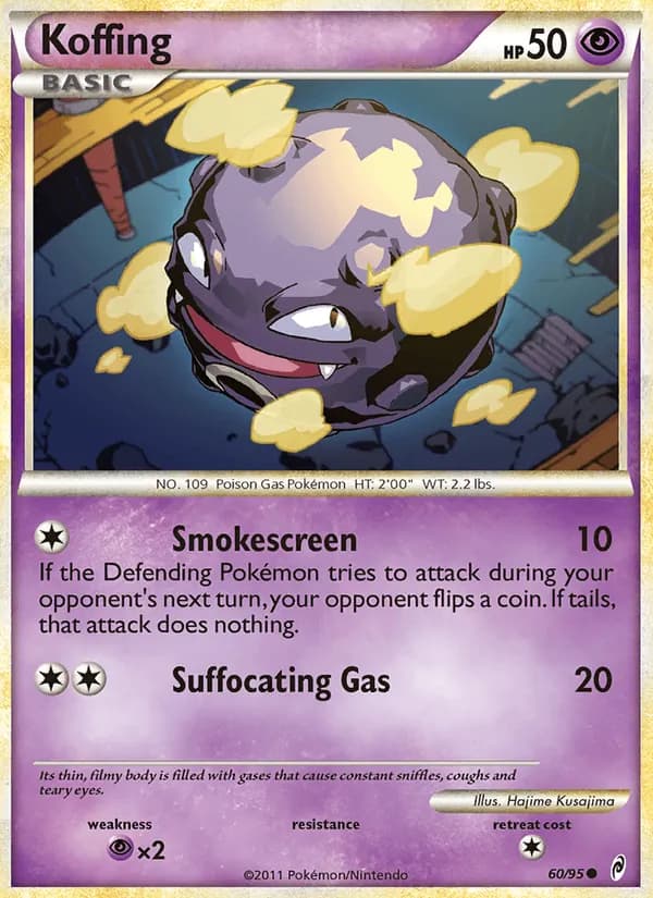 Koffing card in English