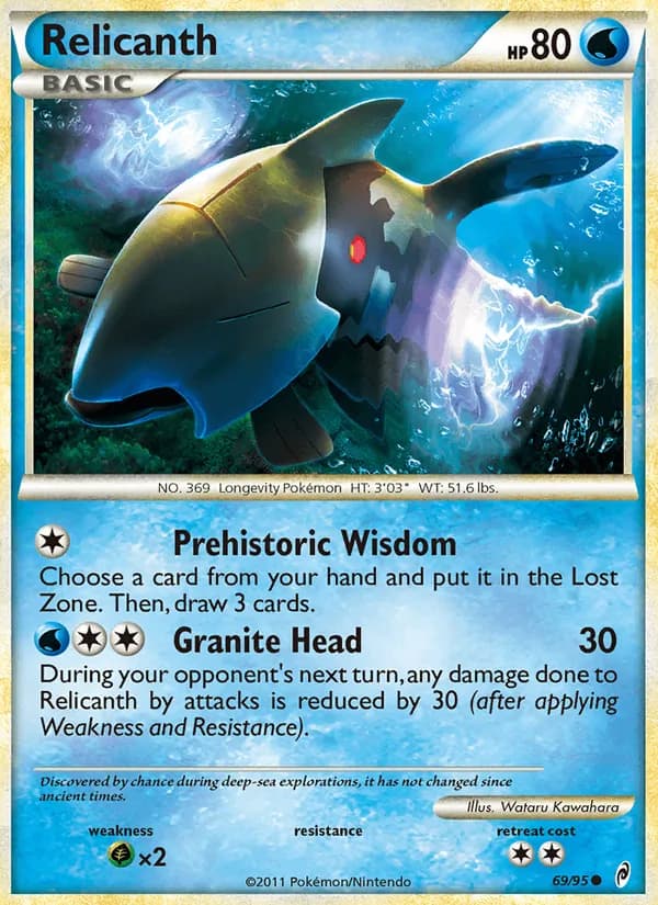 Relicanth card in English